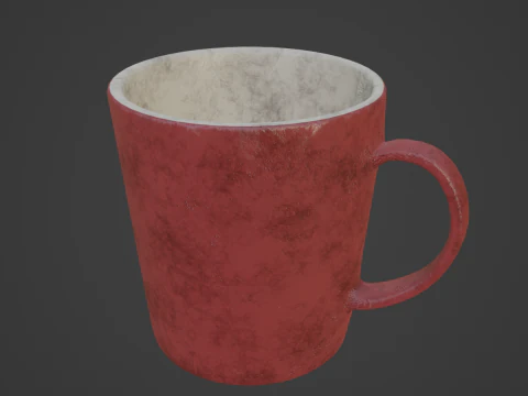 Old Dirty Coffee Cup 01 3D Model