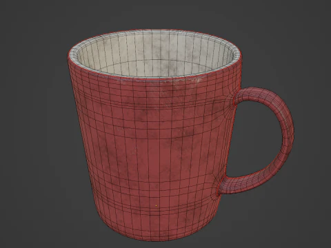 Old Dirty Coffee Cup 01 3D Model