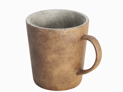 Vieille tasse de caf&eacute; sale 02 Modèle 3D