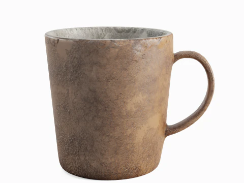 Old Dirty Coffee Cup 02 3D Model