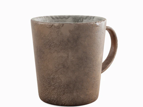 Old Dirty Coffee Cup 02 3D Model