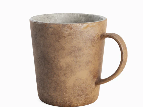 Old Dirty Coffee Cup 02 3D Model