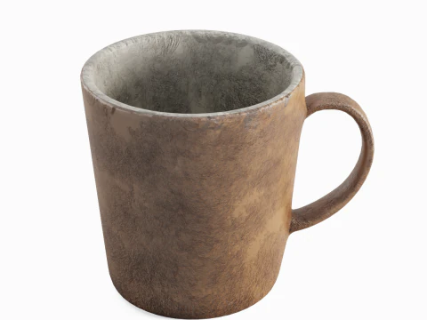 Old Dirty Coffee Cup 02 3D Model