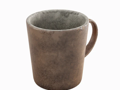 Old Dirty Coffee Cup 02 3D Model