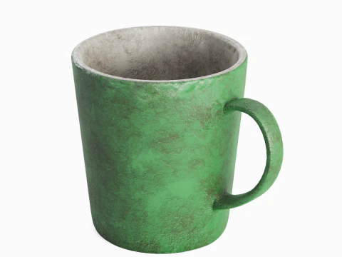 X&iacute;cara de caf&eacute; velha e suja 03 Modelo 3D