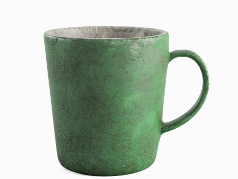 Old Dirty Coffee Cup 03 3D Model