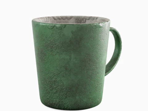 Old Dirty Coffee Cup 03 3D Model