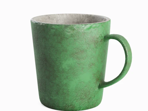 Old Dirty Coffee Cup 03 3D Model