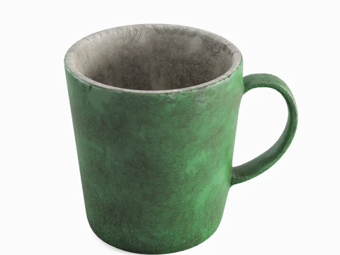Old Dirty Coffee Cup 03 3D Model