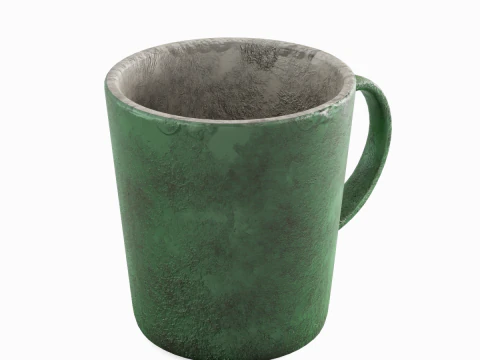 Old Dirty Coffee Cup 03 3D Model