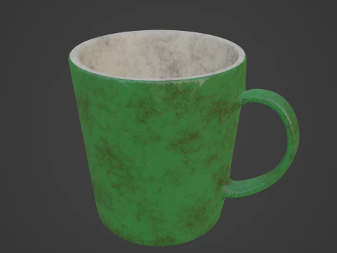 Old Dirty Coffee Cup 03 3D Model