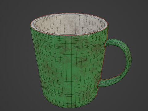 Old Dirty Coffee Cup 03 Modèle 3D
