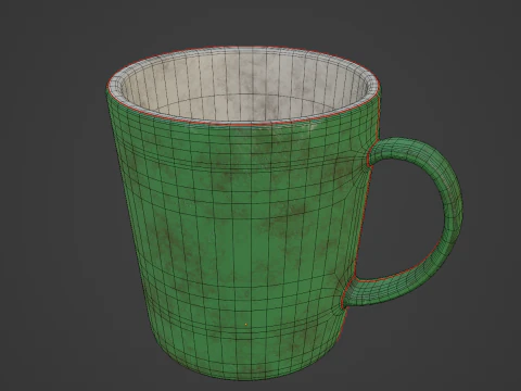 Old Dirty Coffee Cup 03 3D Model