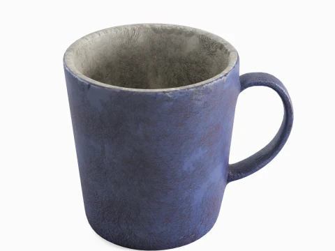 Old Dirty Coffee Cup 04 3D Model