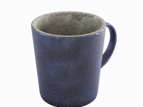 Old Dirty Coffee Cup 04 3D Model