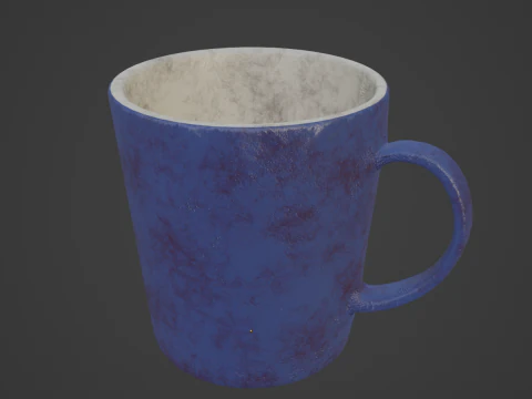 Old Dirty Coffee Cup 04 3D Model
