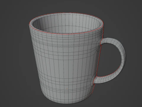 Old Dirty Coffee Cup 04 3D Model