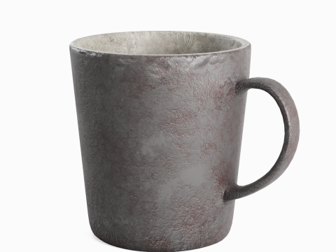 Old Dirty Coffee Cup 05 3D Model