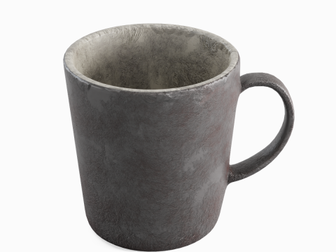 Old Dirty Coffee Cup 05 3D Model