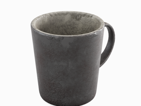 Old Dirty Coffee Cup 05 3D Model