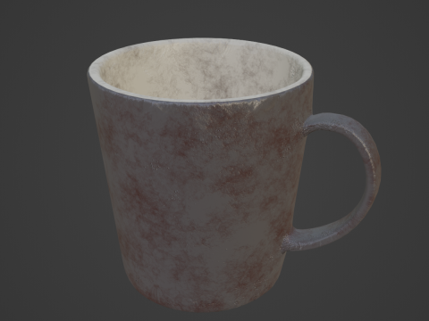 Old Dirty Coffee Cup 05 3D Model
