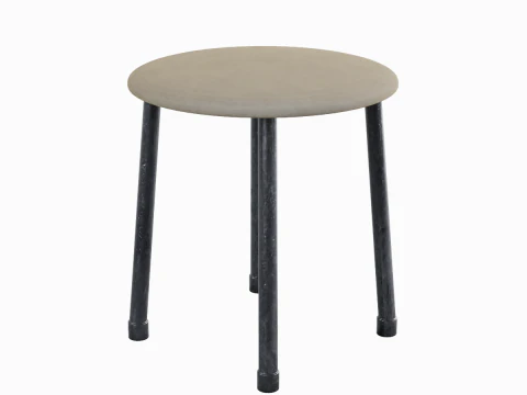 Steel Stool E 01 3D Model