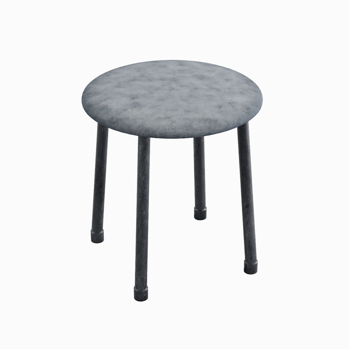 Steel Stool E 02 3D Model .c4d .max .obj .3ds .fbx .stl .blend 