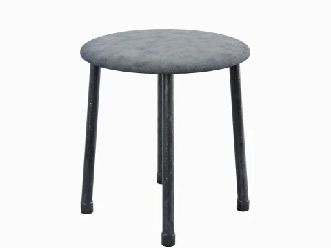 Steel Stool E 02 3D Model