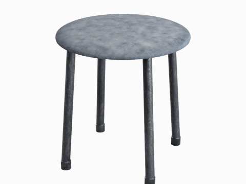 Steel Stool E 02 3D-Modell