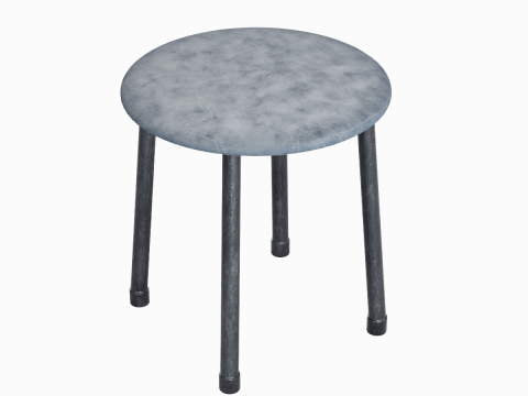 Steel Stool E 02 3D-Modell