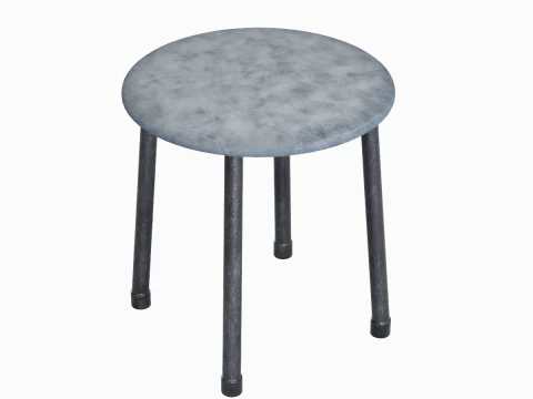 Steel Stool E 02 3D Model
