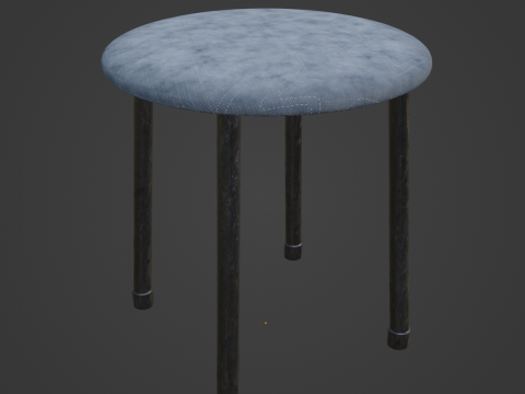 Steel Stool E 02 3D-Modell