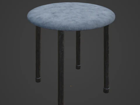 Steel Stool E 02 3D Model