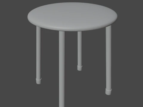 Steel Stool E 02 3D Model