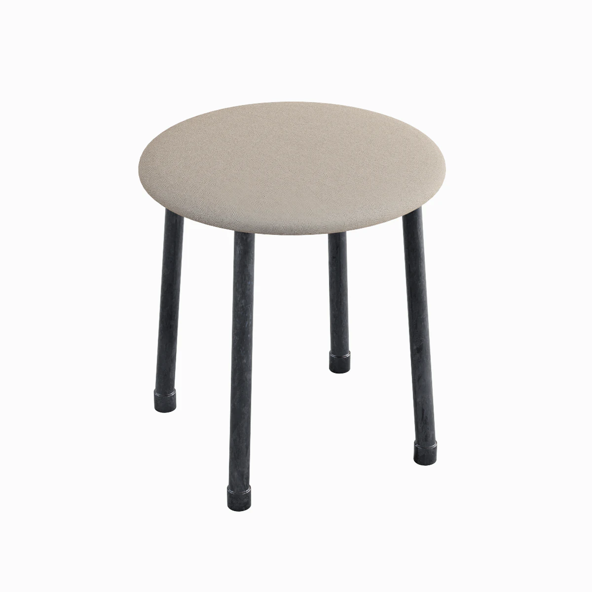 Steel Stool E 03 3D Model .c4d .max .obj .3ds .fbx .stl .blend 