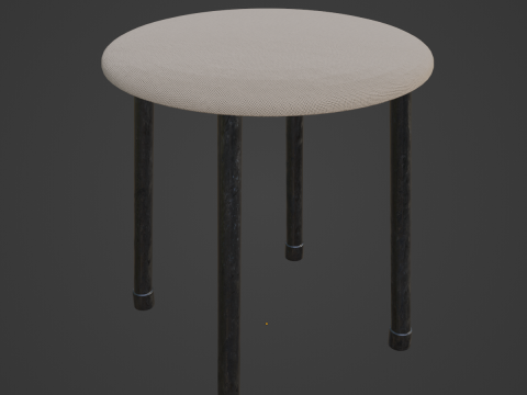 Steel Stool E 03 Model 3D