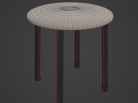 Steel Stool E 03 Model 3D