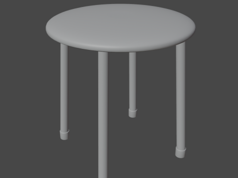Steel Stool E 03 Model 3D