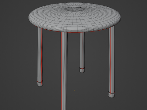 Steel Stool E 03 Model 3D