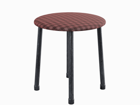 Steel Stool E 04 3D Model