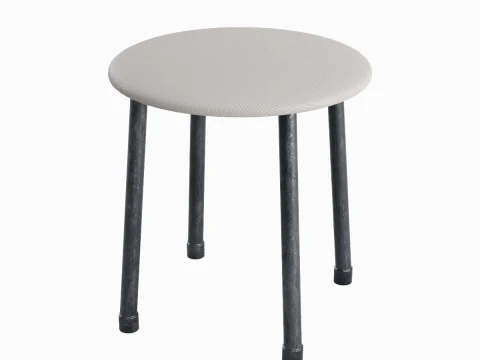 Steel Stool E 05 3D Model