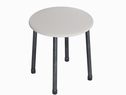 Steel Stool E 05 Model 3D