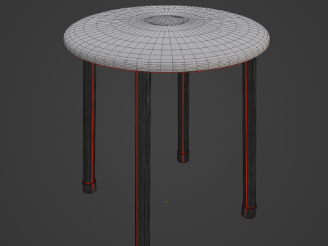 Steel Stool E 05 Model 3D