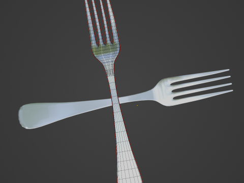 Aluminium Fork 01 Modelo 3D