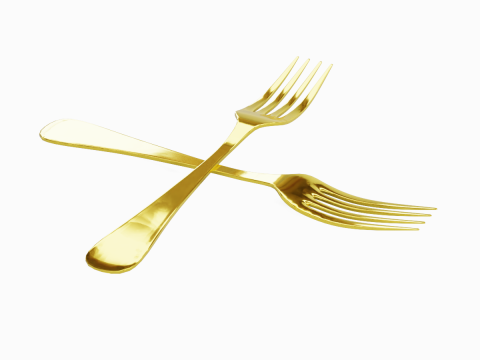 Golden Fork 01 3Dモデル