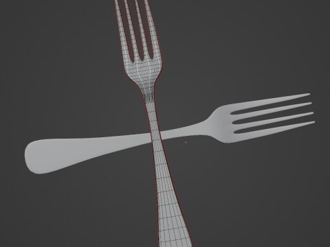 Golden Fork 01 3Dモデル