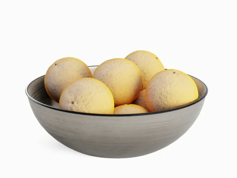 碗中的橙子 01 3D 模型