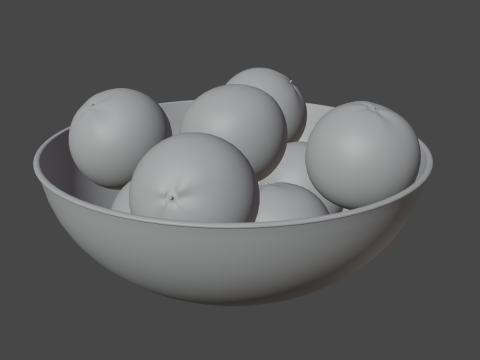 Oranges in Bowl 02 Modelo 3D