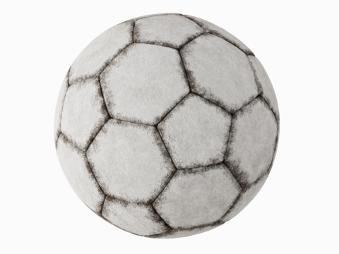 Dirty Soccer Ball 01 3D Model