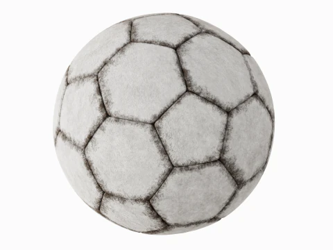 Bola de futebol suja 01 Modelo 3D